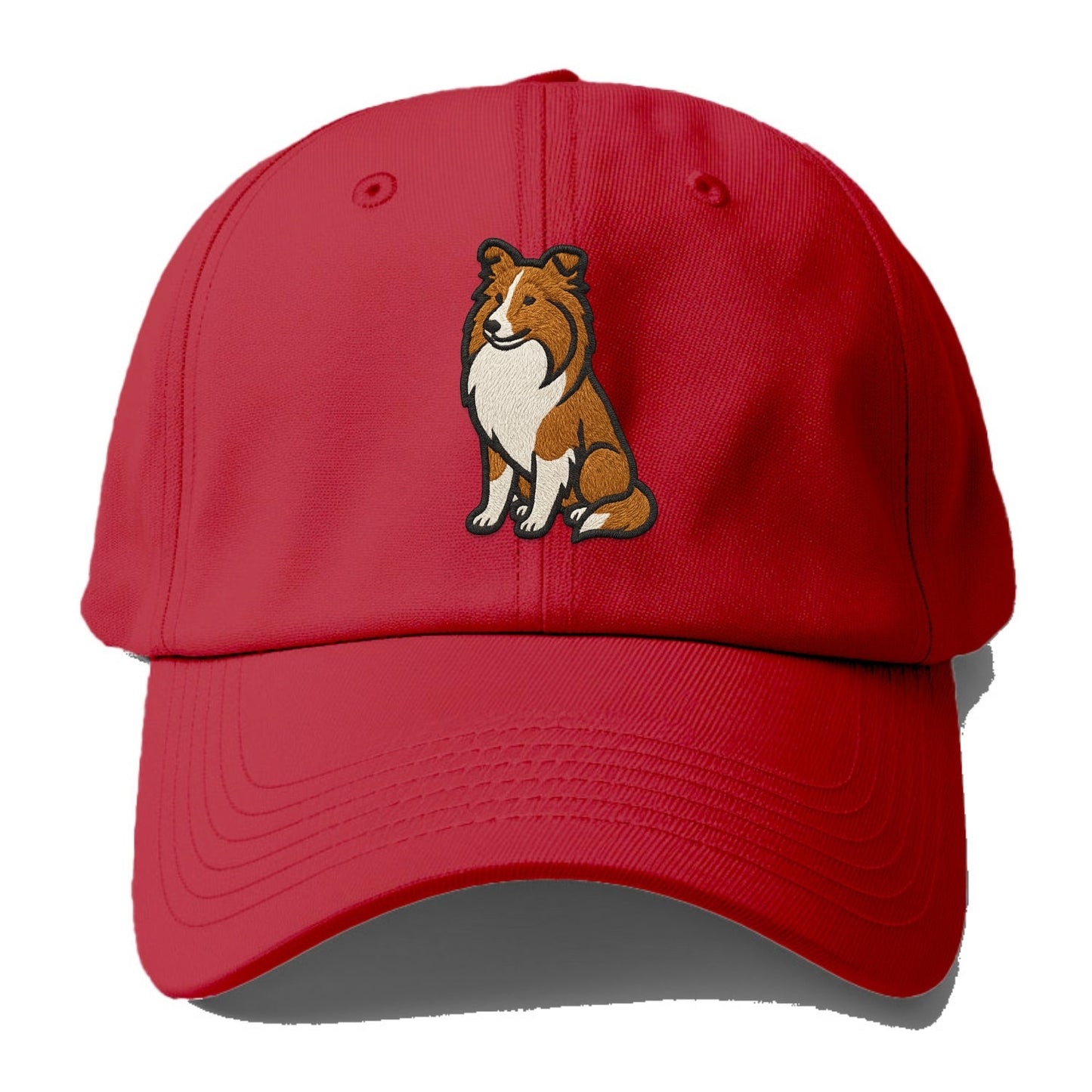 Shetland Sheepdog - Sable and white embr Baseball Cap