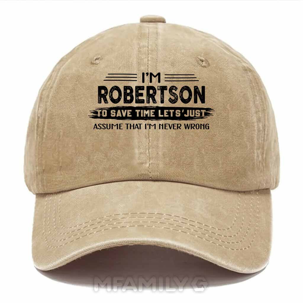 Robertson Never Wrong Washed Baseball Cap
