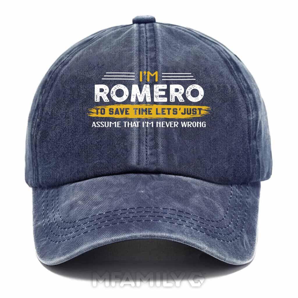 Romero Never Wrong Washed Baseball Cap