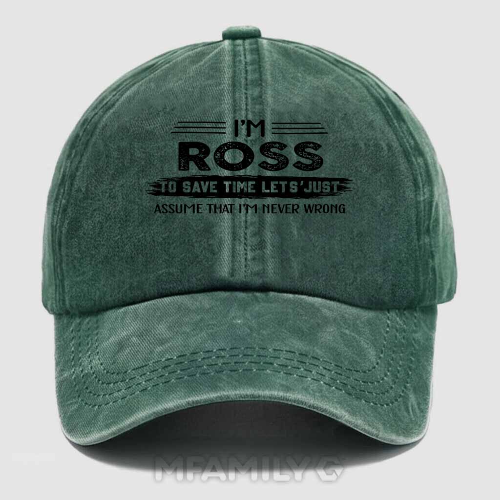 Ross Never Wrong Washed Baseball Cap