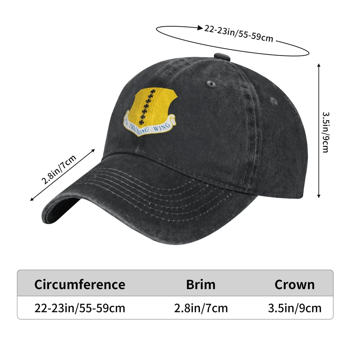 17th_Training_Wing.svg Printing unisex baseball cap adjustable cap veteran gift