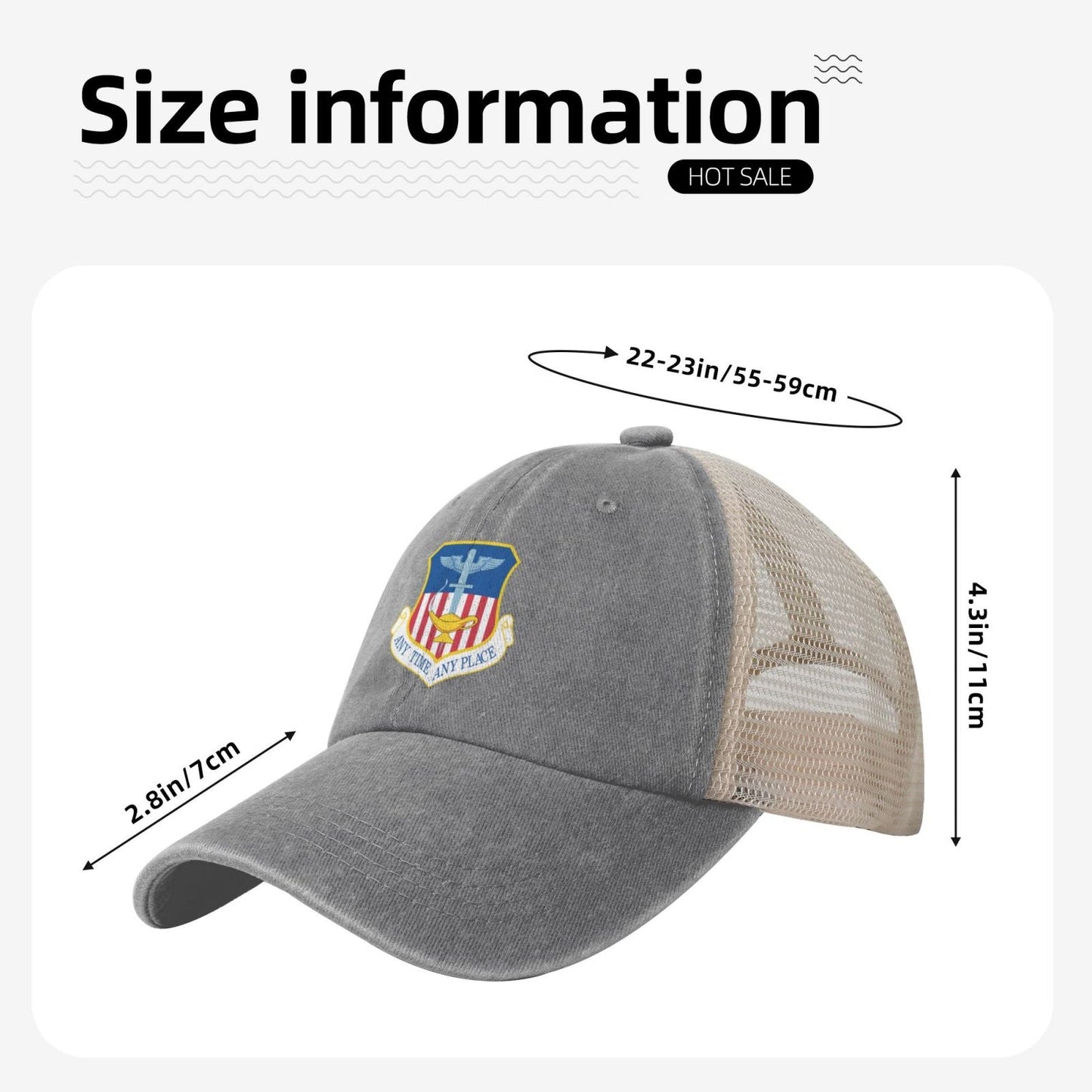 1st Special Operations Wing Printed unisex baseball cap adjustable grid baseball cap veteran gift