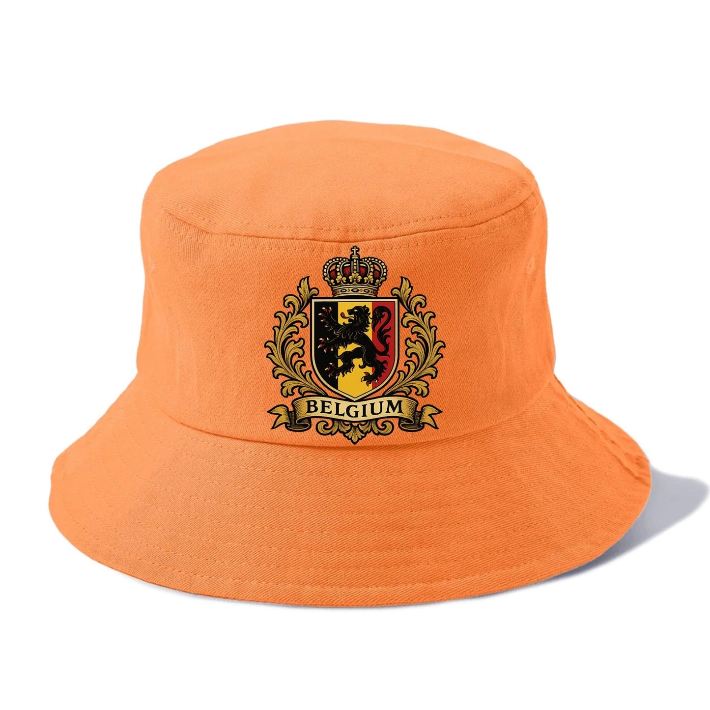 Belgium Lion Emblem (black Lion Rampant, Black/yellow/red Shield) Bucket Hat