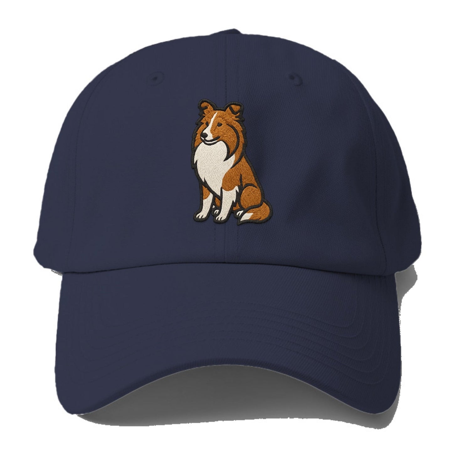 Shetland Sheepdog - Sable and white embr Baseball Cap