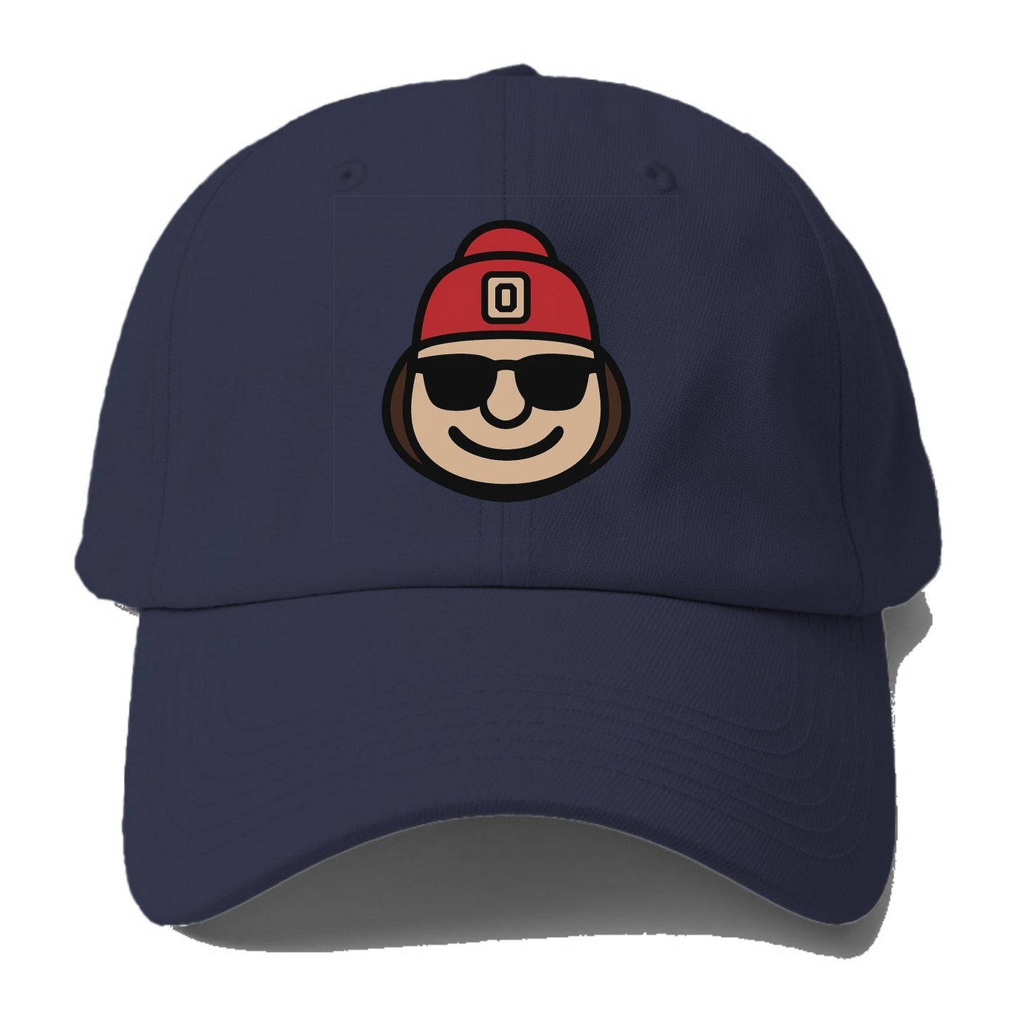Columbus Brutus wearing Ohio State beanie with Block O patch - Baseball Cap