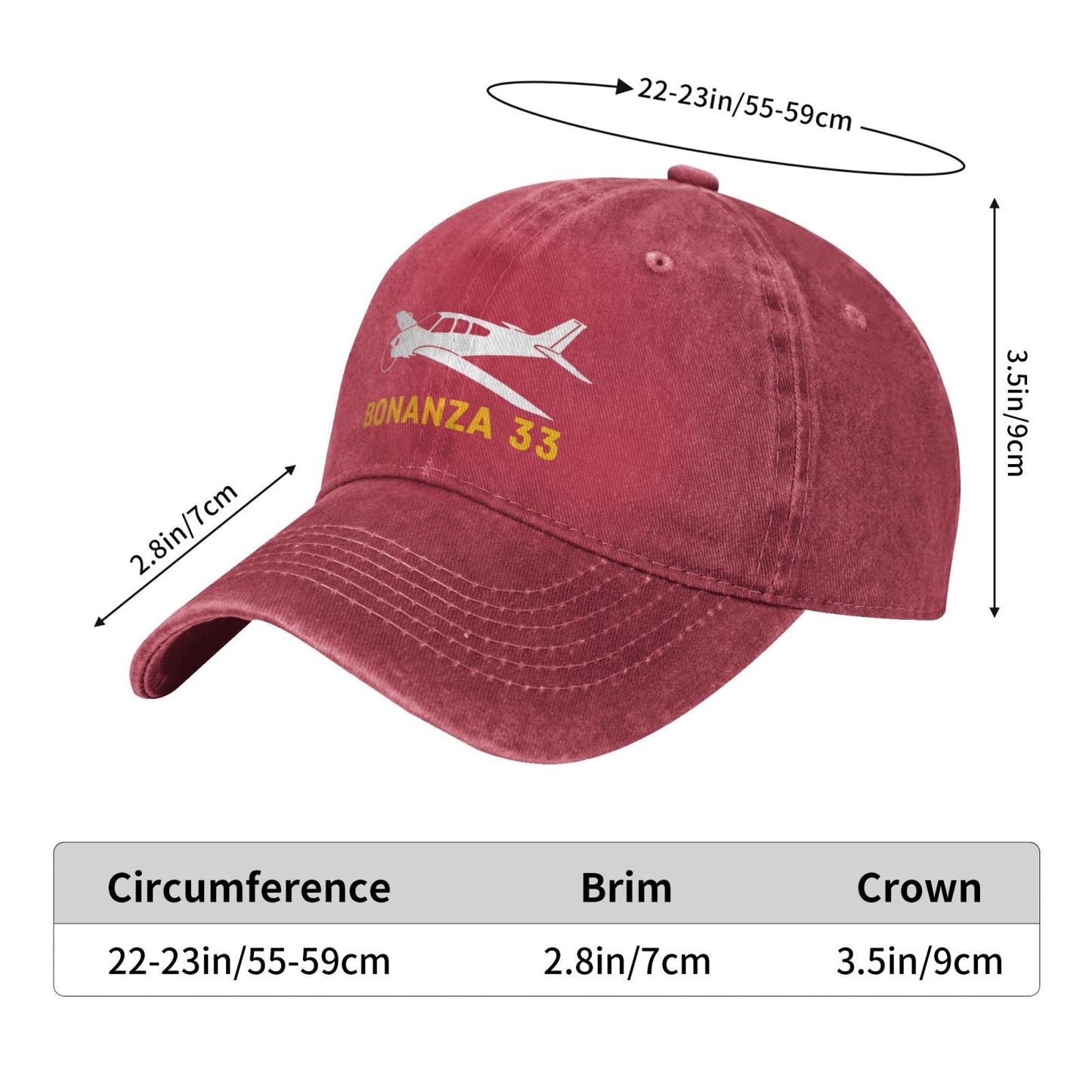 Bonanza 33 Printing unisex baseball cap adjustable hats Outdoor leisure hat veteran gift