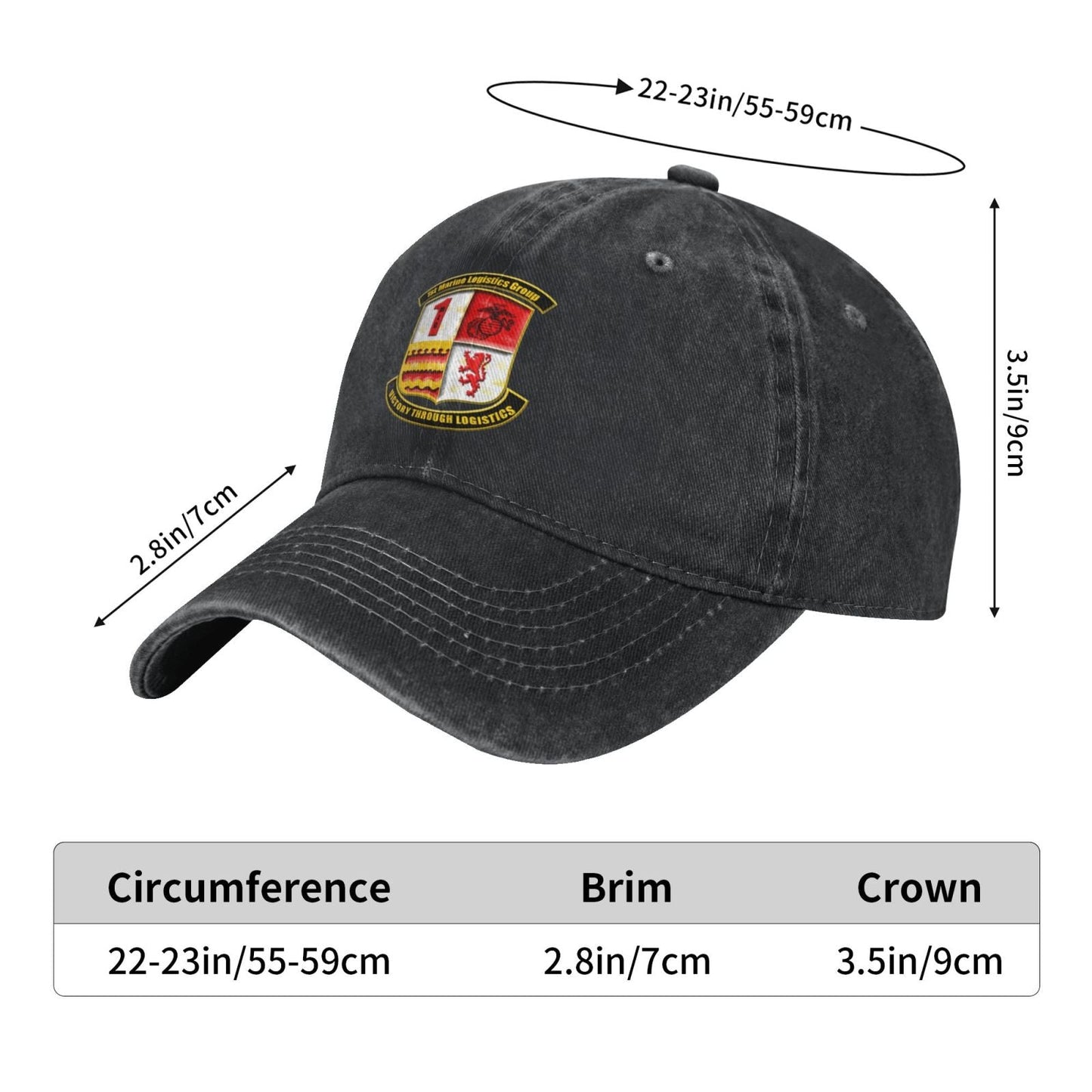 1stMLG Insignia Printed unisex baseball cap adjustable cap veteran gift