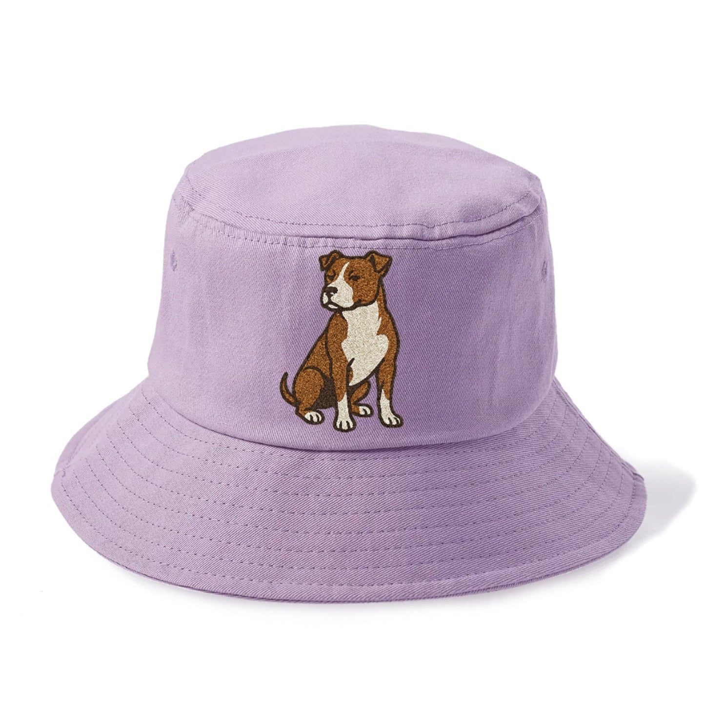 American Pit Bull Terrier Brown And White Pose Bucket Hat