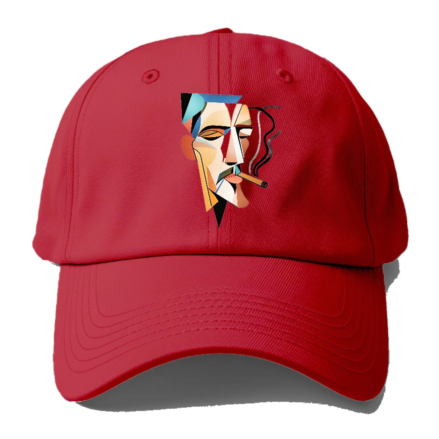 Abstract Smoking Man Baseball Cap