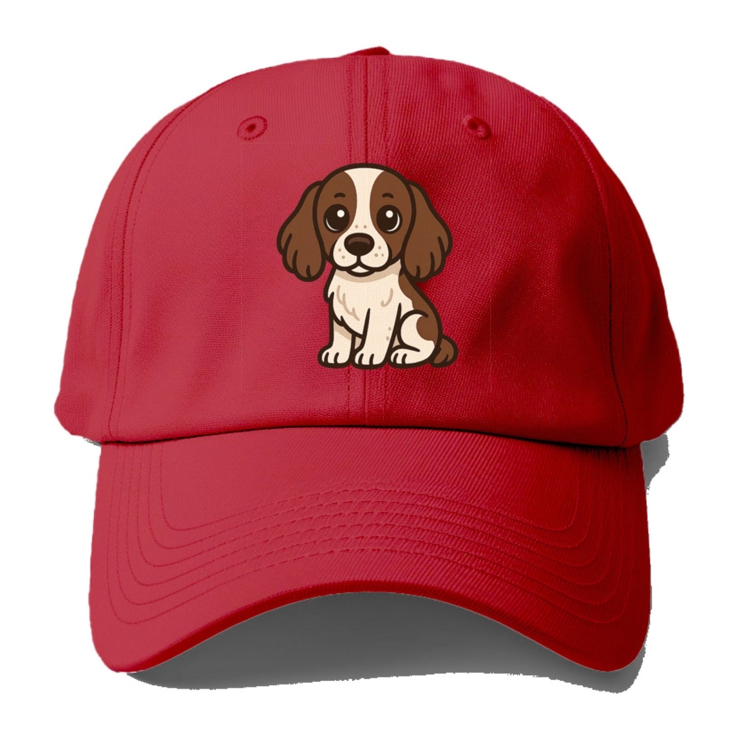 English Springer Spaniel Liver And White Sitting Pose Portrait Design Baseball Cap