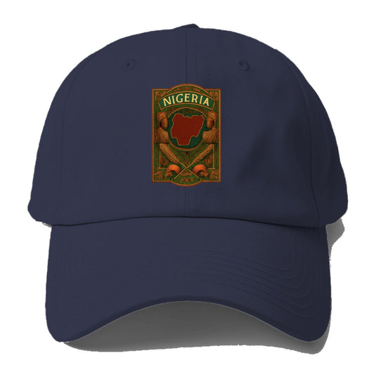 Nigeria Map Baseball Cap