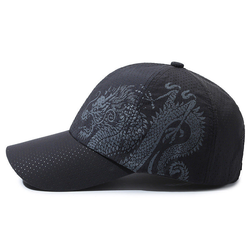 Stylish Dragon Print Baseball Cap for Men Baseball Cap