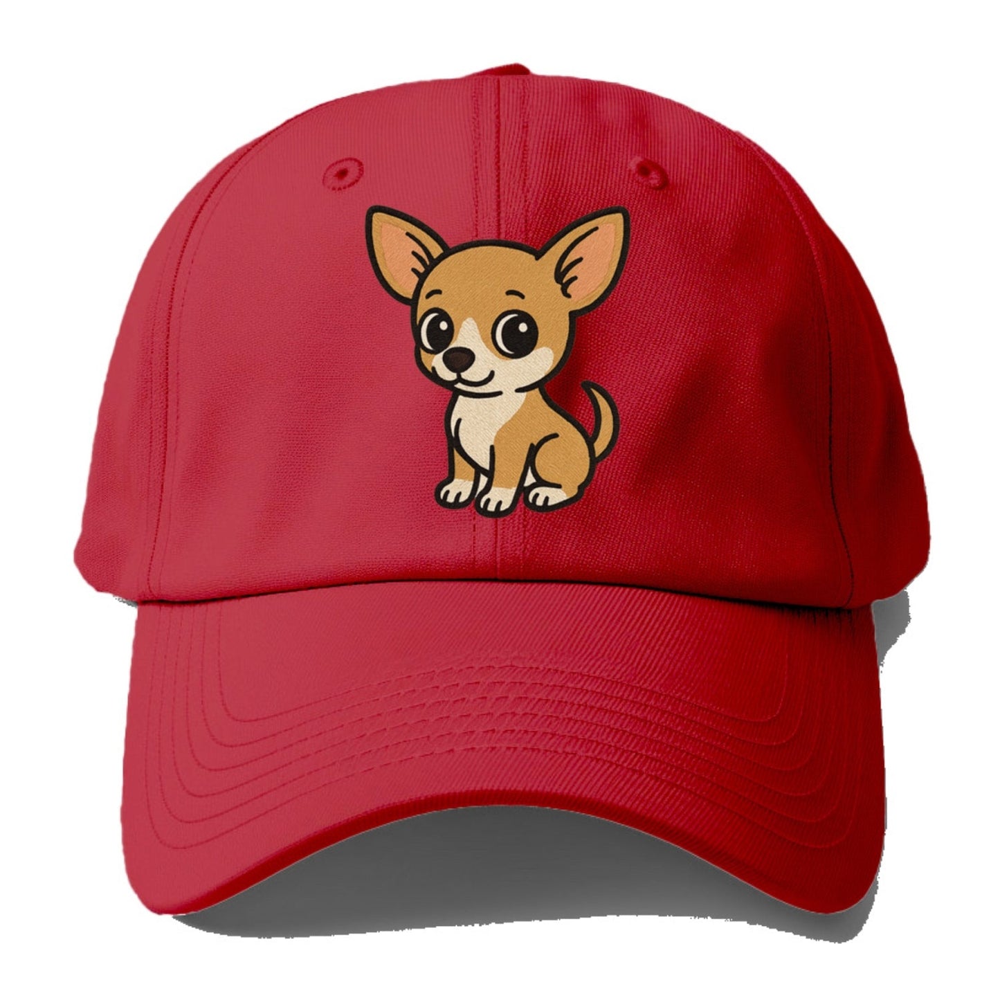 Chihuahua Tan And White Sitting Pose Portrait Design Baseball Cap