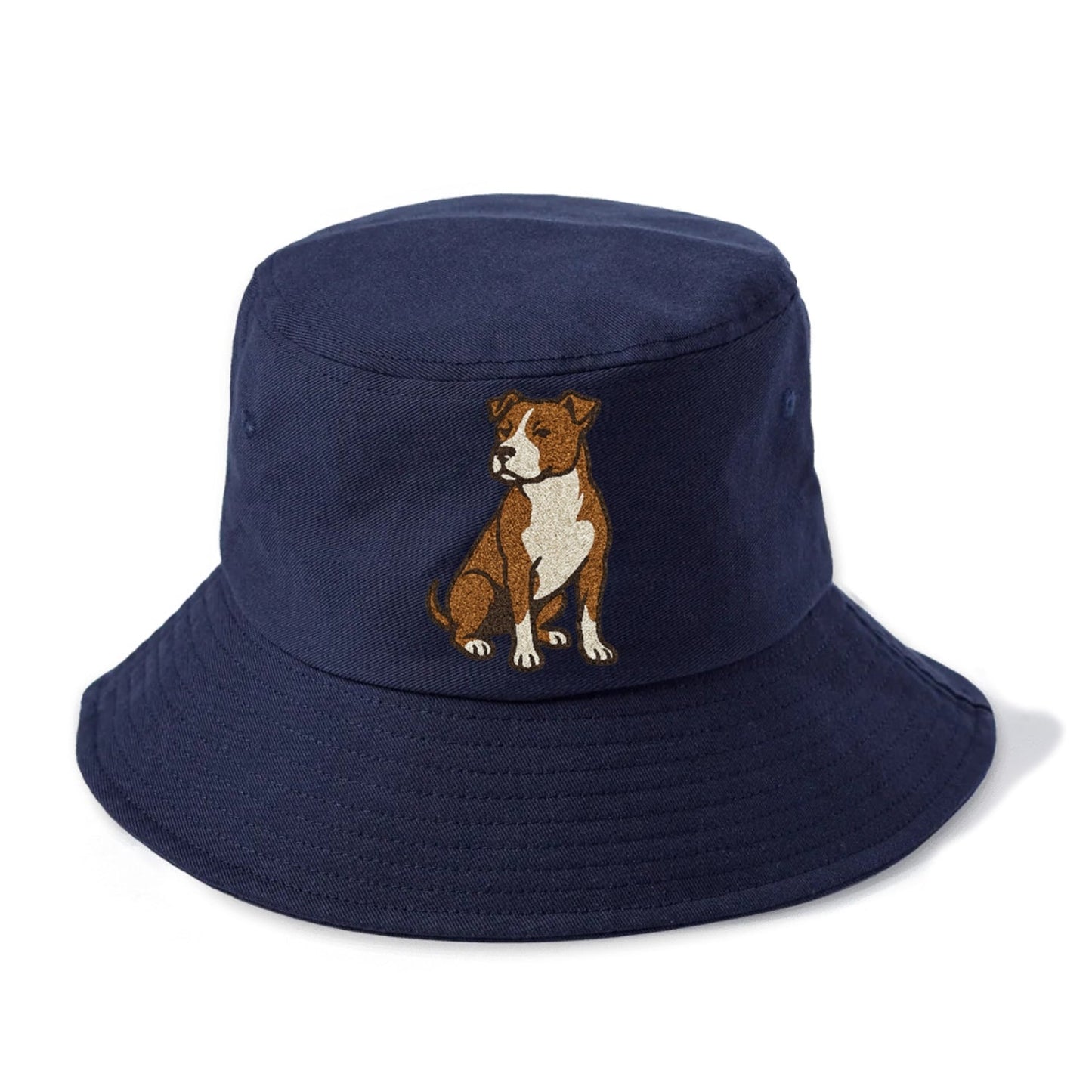 American Pit Bull Terrier Brown And White Pose Bucket Hat