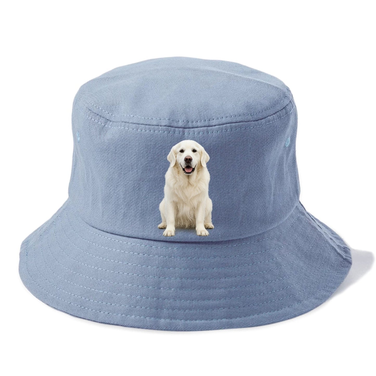 White English Cream Golden Regal Charm Bucket Hat