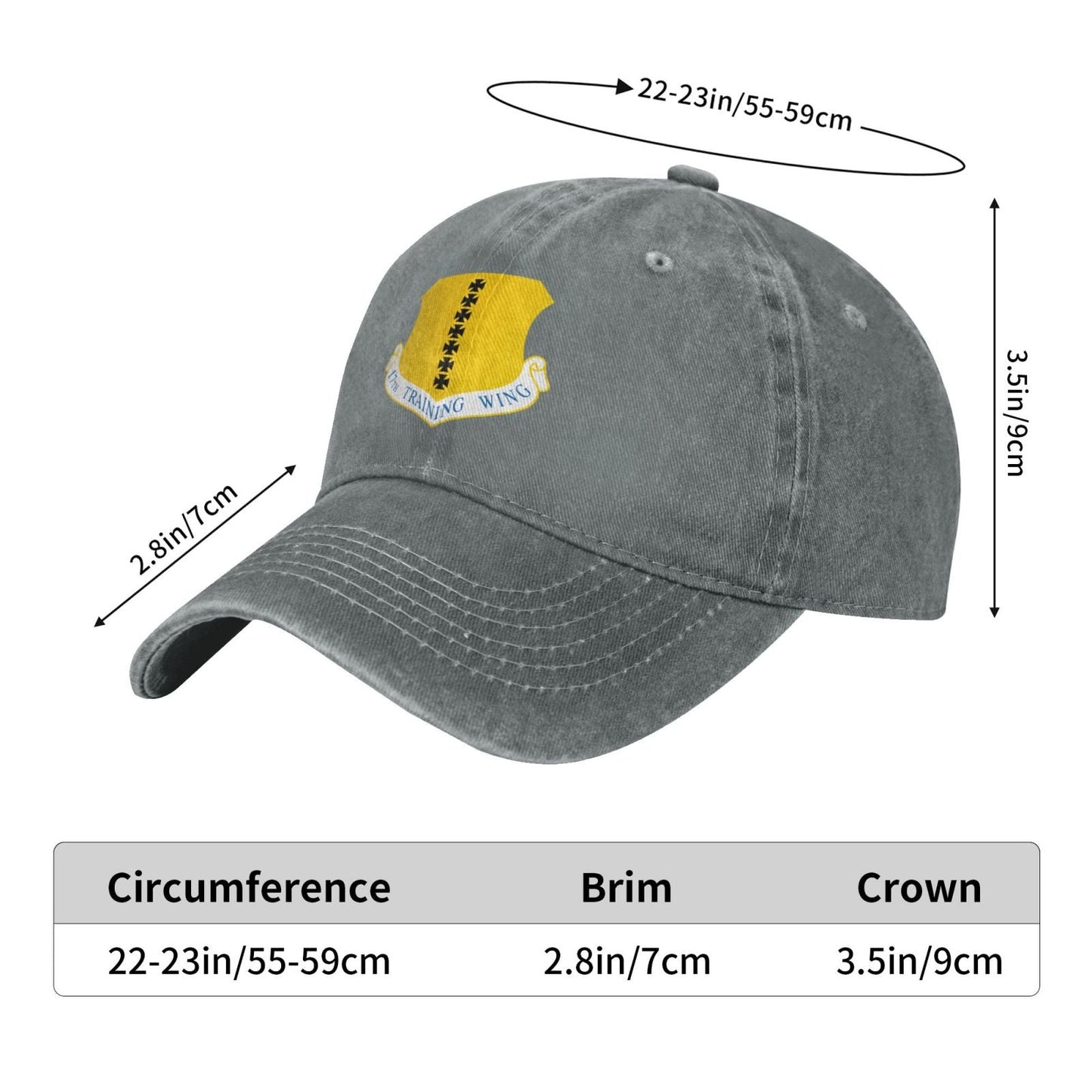 17th_Training_Wing.svg Printing unisex baseball cap adjustable cap veteran gift