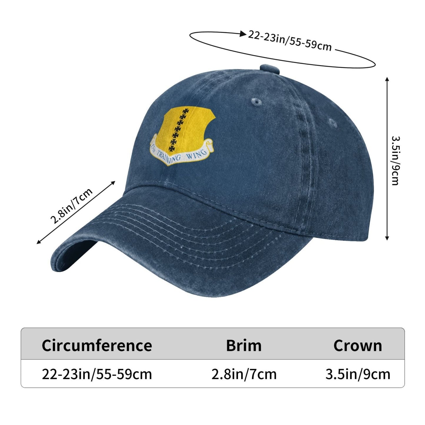 17th_Training_Wing.svg Printing unisex baseball cap adjustable cap veteran gift