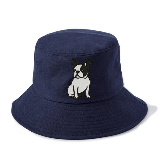 French Bulldog Black White Charming Pose Bucket Hat