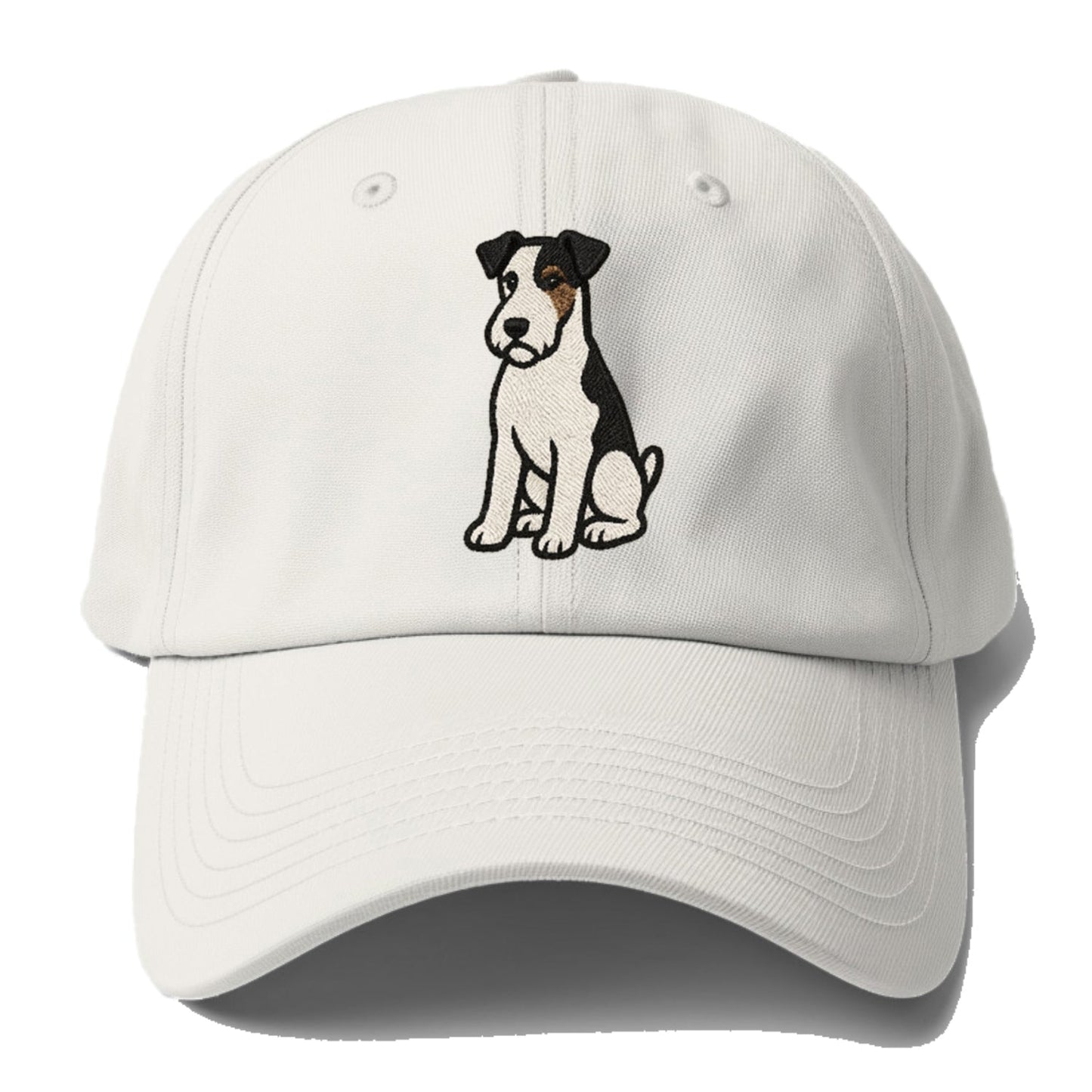 Wire Fox Terrier White Black Markings Spirited Charm Baseball Cap