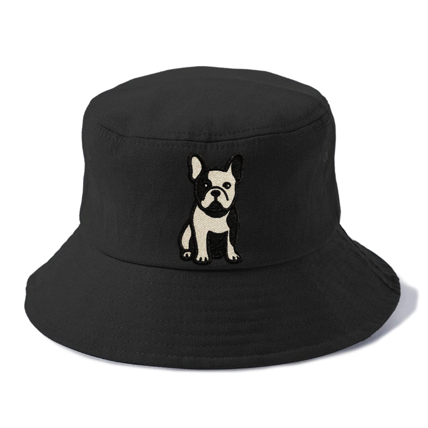 French Bulldog Black And White Tuxedo Pose Bucket Hat