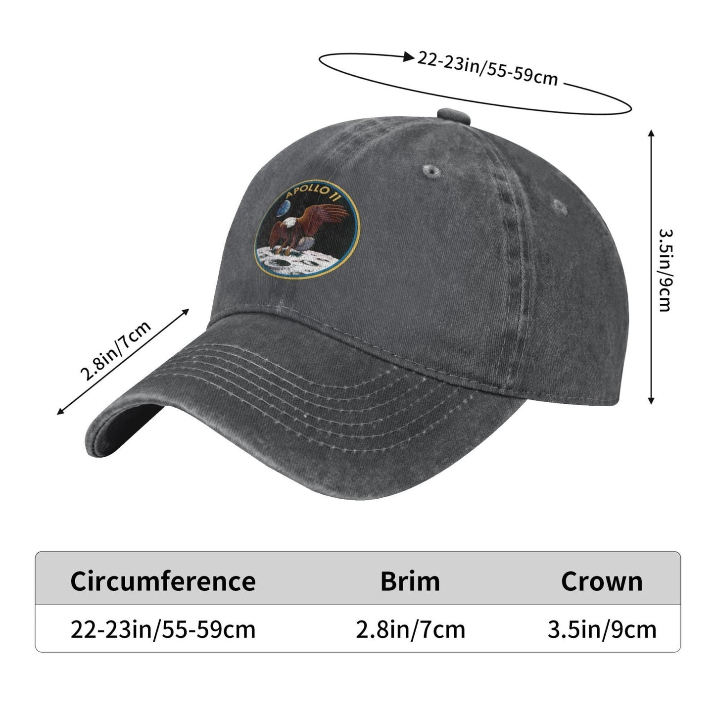 NASA Apollo 11 A Printing unisex baseball cap adjustable hats veteran gift