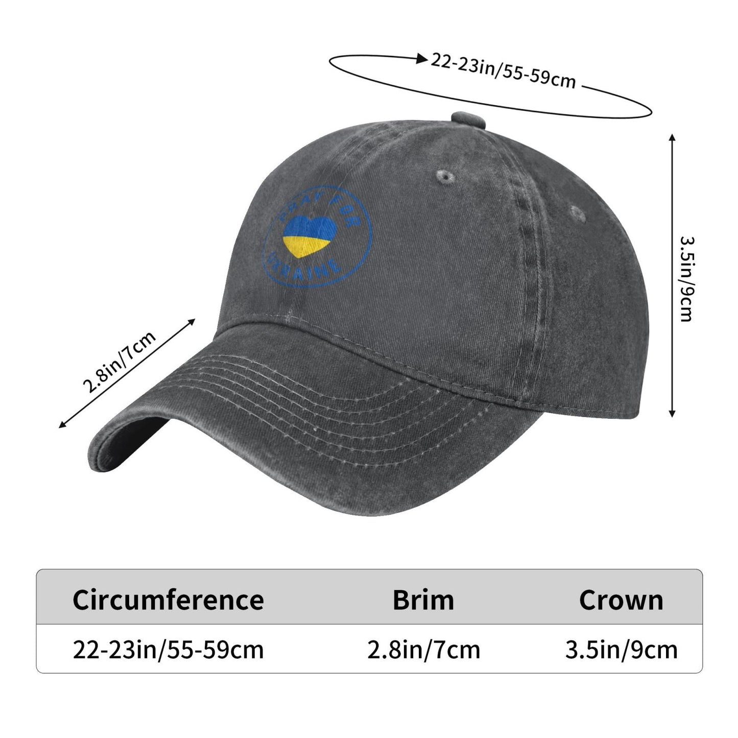 PRAY FOR Ukraine Printed unisex baseball cap adjustable cap outdoor sunshade trucker hat