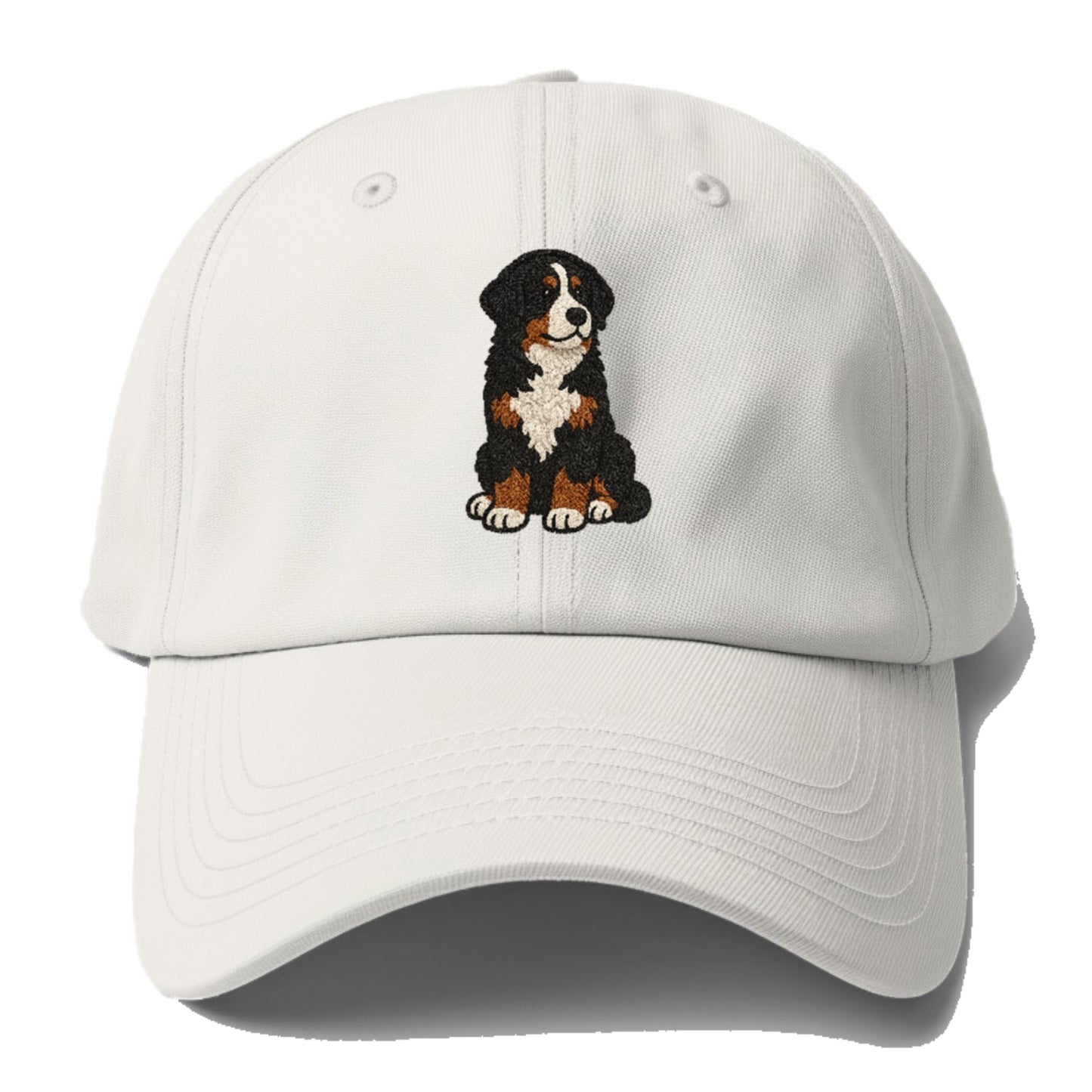 Bernedoodle Tricolor Curly Playful Charm Baseball Cap