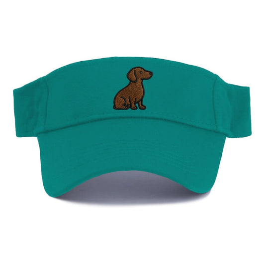 Chocolate Brown Dachshund Loyal Charm Visor