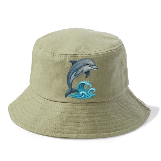 Dolphin's Dance Upon The Waves Bucket Hat