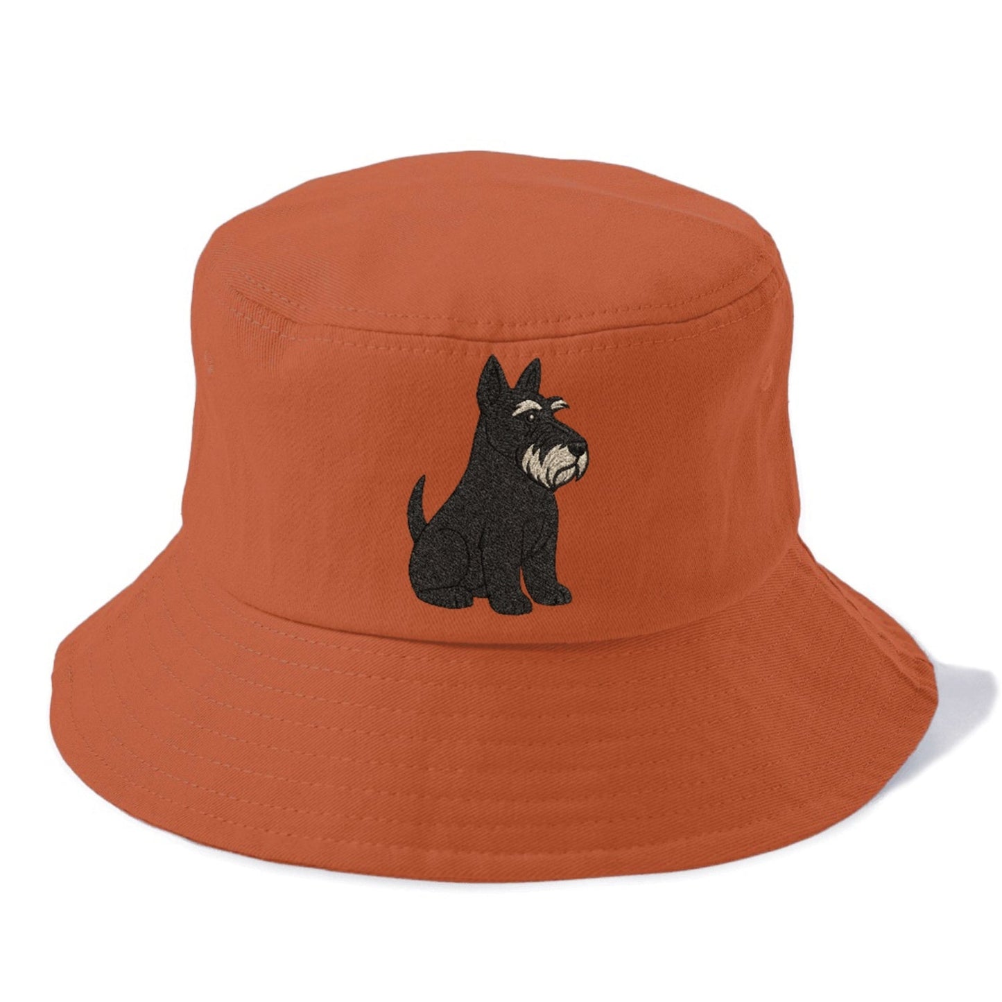 Scottish Terrier Black Sitting Pose Bucket Hat