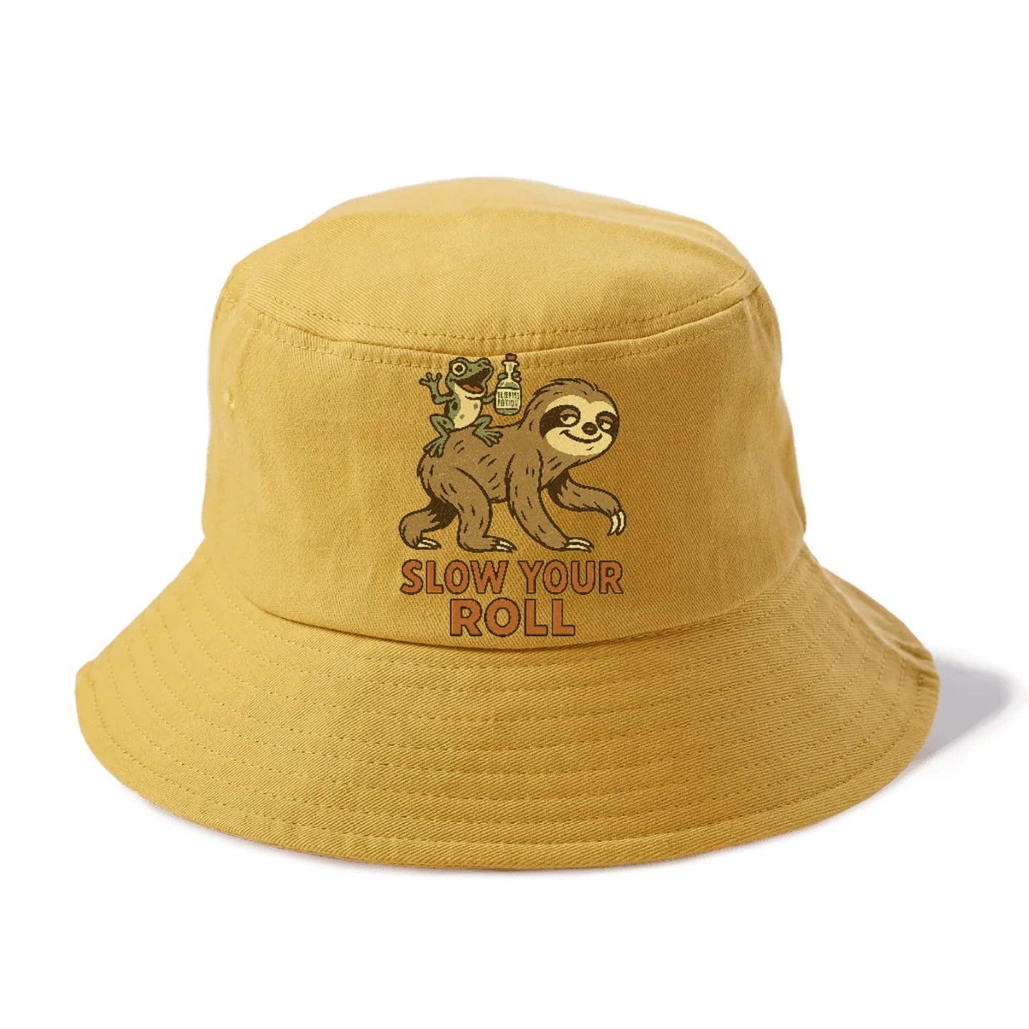 Sloth Cartoon Bucket Hat