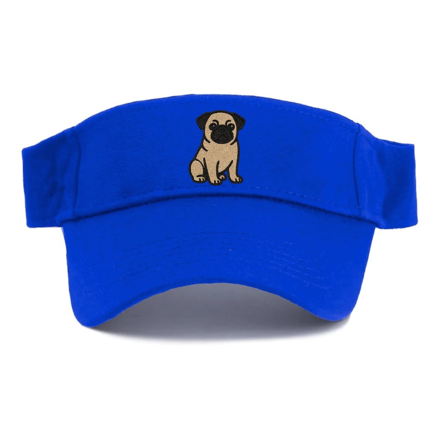 Fawn Pug Sitting Charming Pose Visor