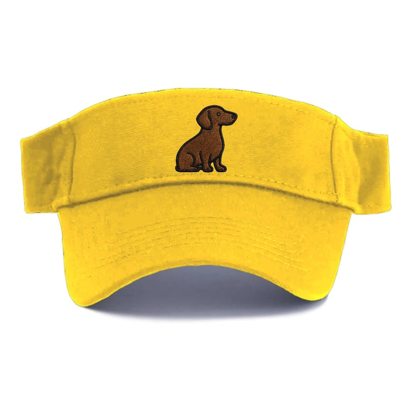 Chocolate Brown Dachshund Loyal Charm Visor