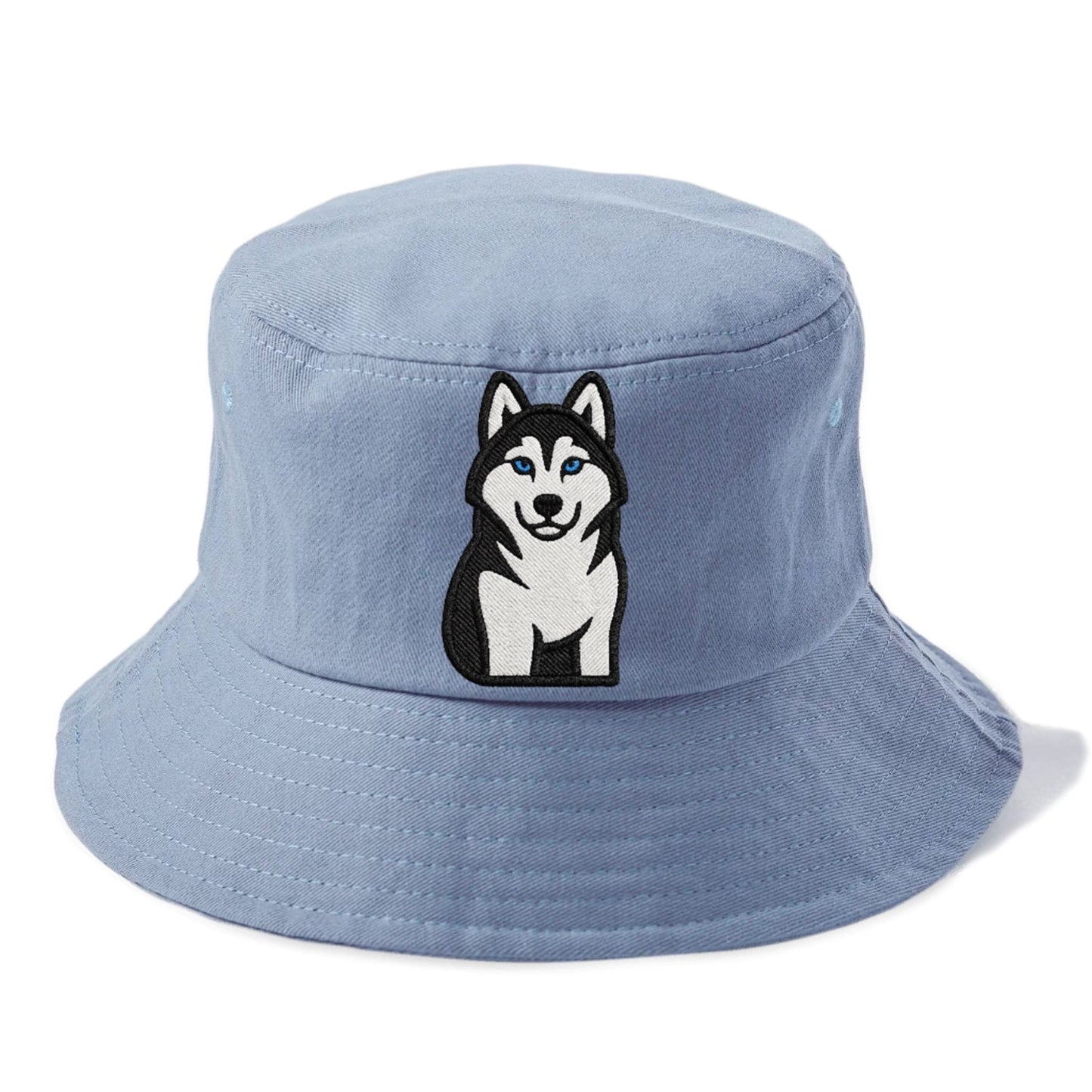 Husky Blue Eyes Piercing Gaze Bucket Hat