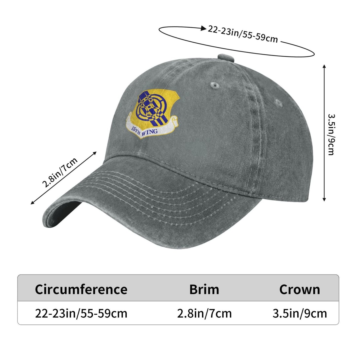 15th Wing Printing unisex baseball cap adjustable cap veteran gift