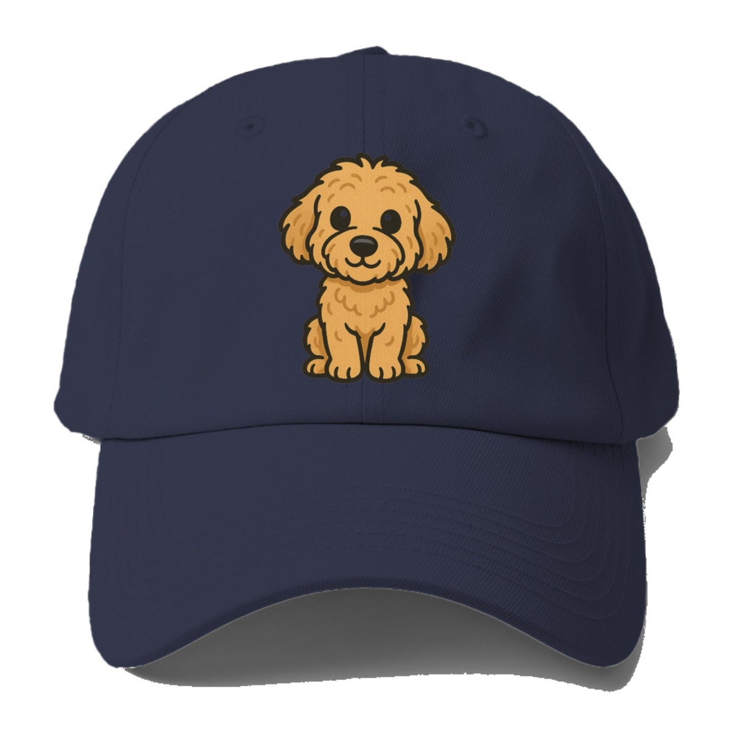 Goldendoodle Curly Golden Sitting Pose Portrait Design Baseball Cap