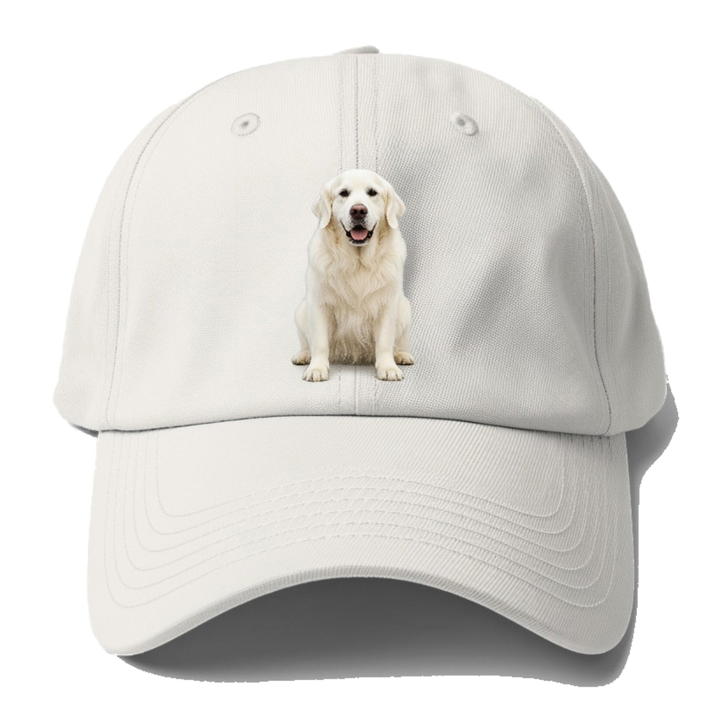 White English Cream Golden Regal Charm Baseball Cap
