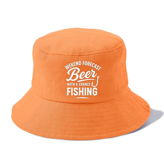 Weekend Forecast Beer And Fishing Bucket Hat