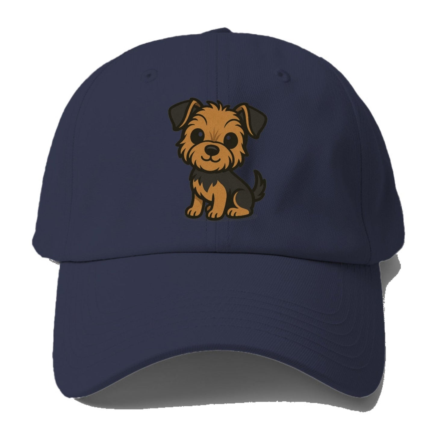 Yorkipoo Small Brown And Black Sitting Pose Portrait Design Baseball Cap