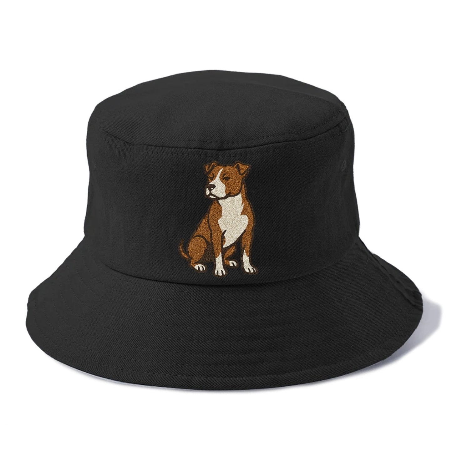 American Pit Bull Terrier Brown And White Pose Bucket Hat