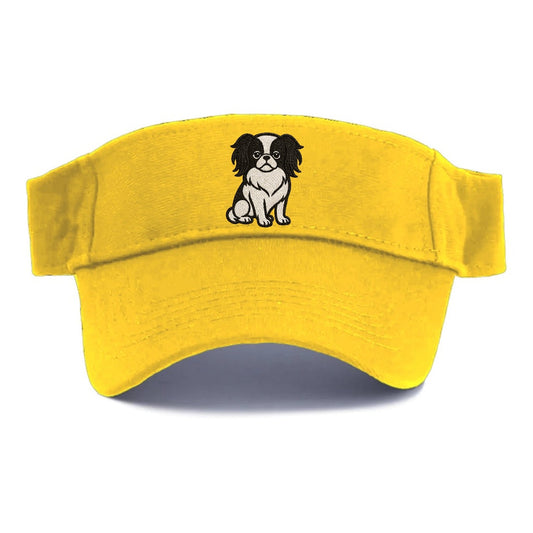Japanese Chin Black White Regal Charm Visor