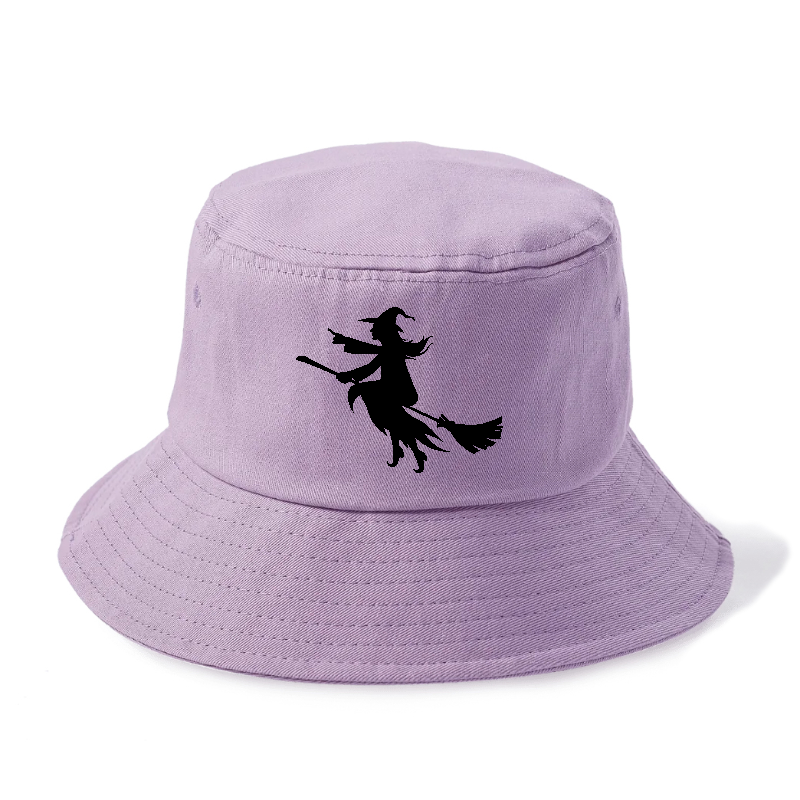 Witch On Broom 6 Bucket Hat