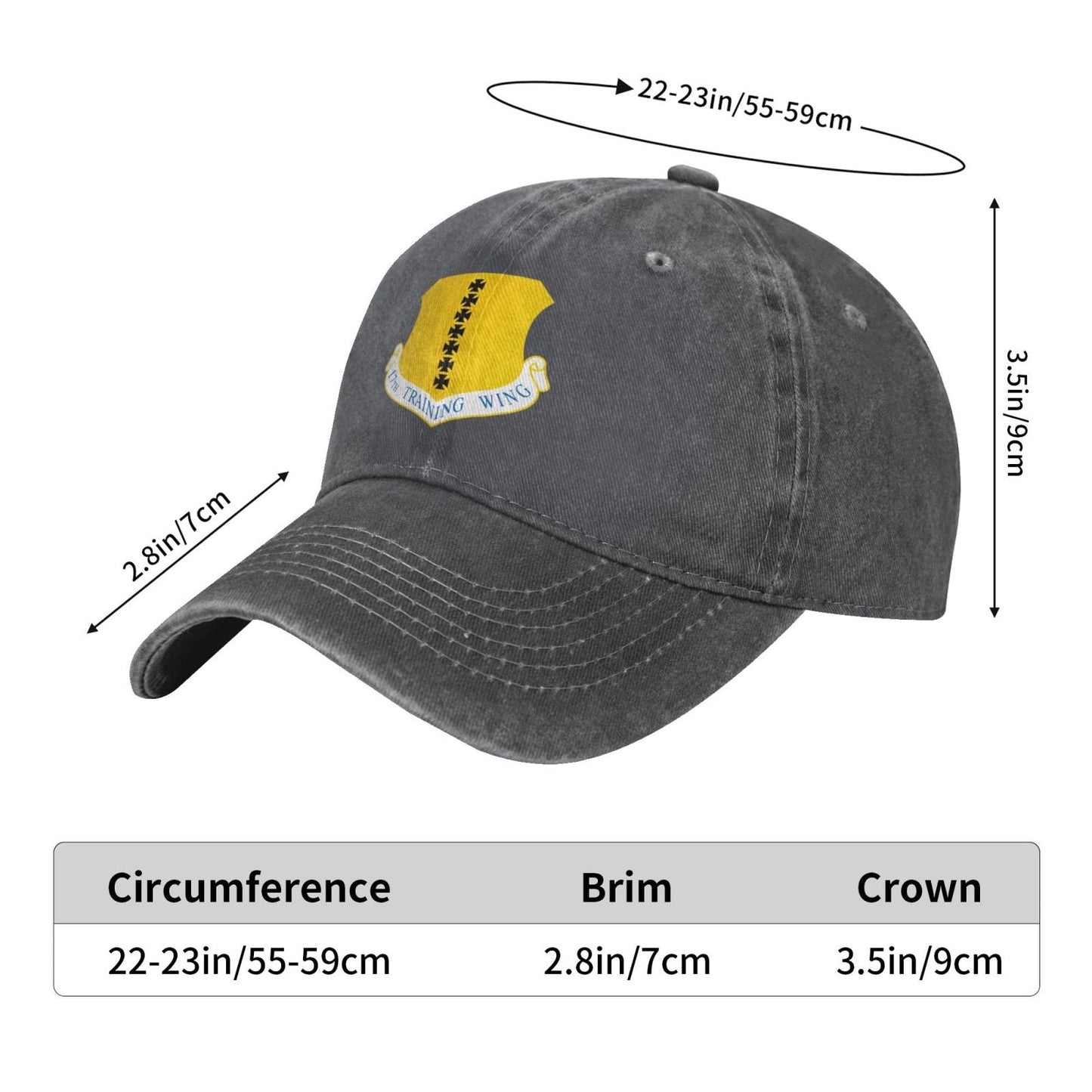 17th_Training_Wing.svg Printing unisex baseball cap adjustable cap veteran gift