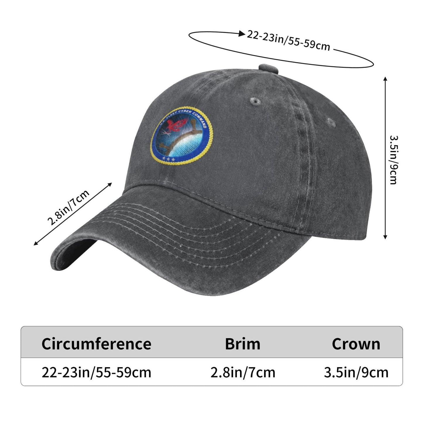 Seal Of The United States Fleet Cyber Command Printed unisex baseball cap adjustable cap veteran gift