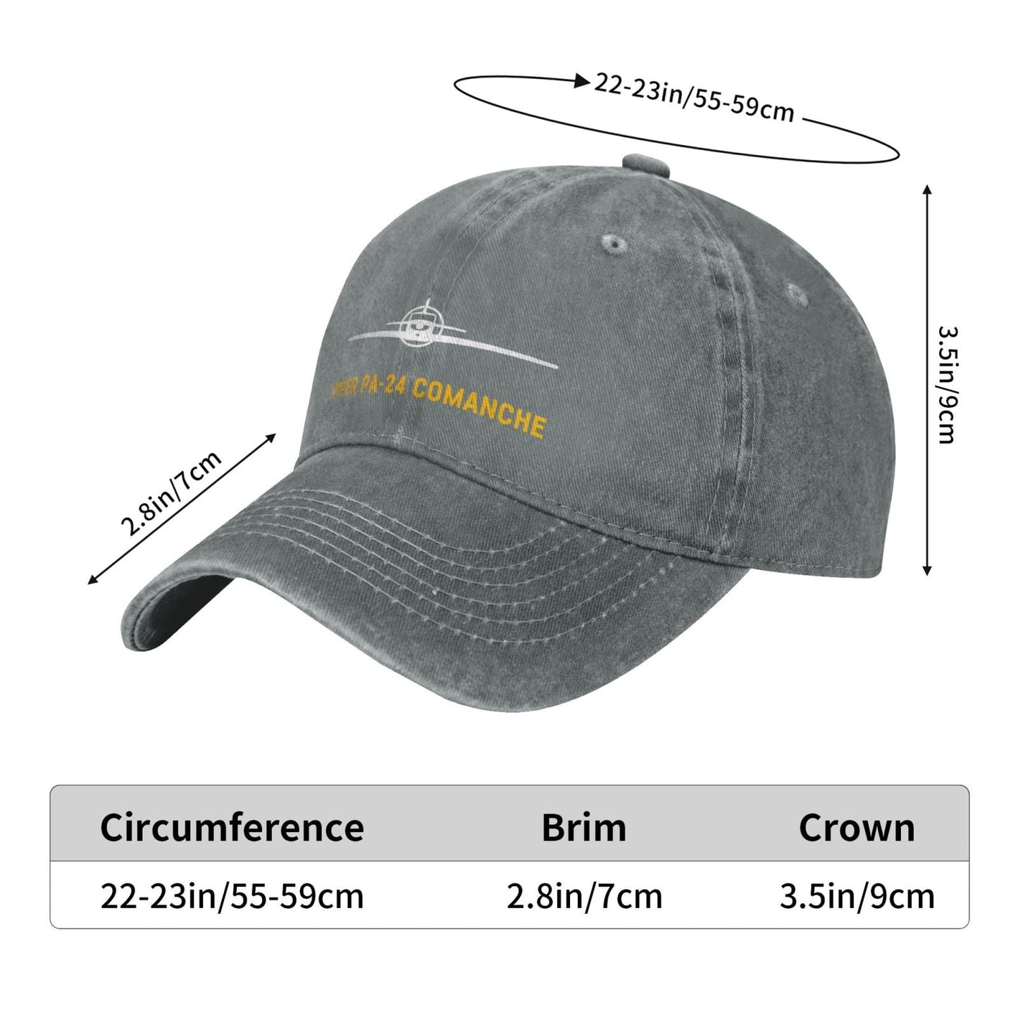 Piper PA-24 Comanche Printing unisex baseball cap adjustable hats Outdoor leisure hat veteran gift
