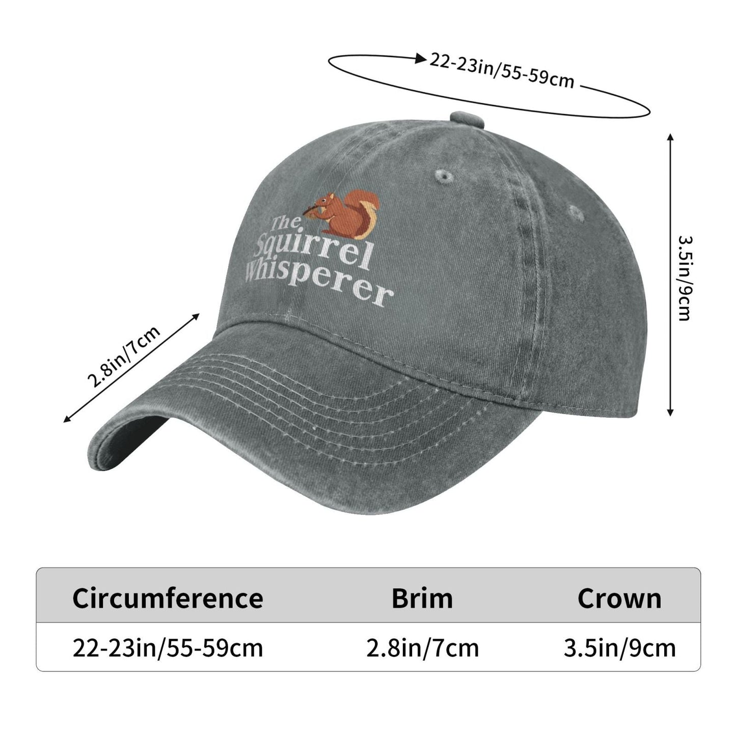 The Squirrel whisperer Printing unisex baseball cap adjustable hats veteran gift