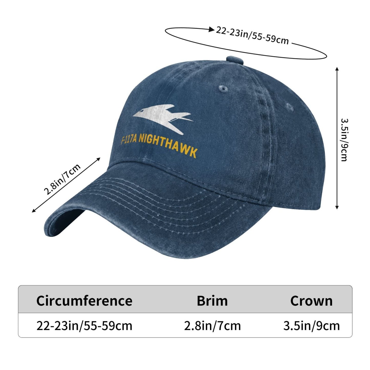 F-117A NIGHTHAWK Printing unisex baseball cap adjustable hats Outdoor leisure hat veteran gift