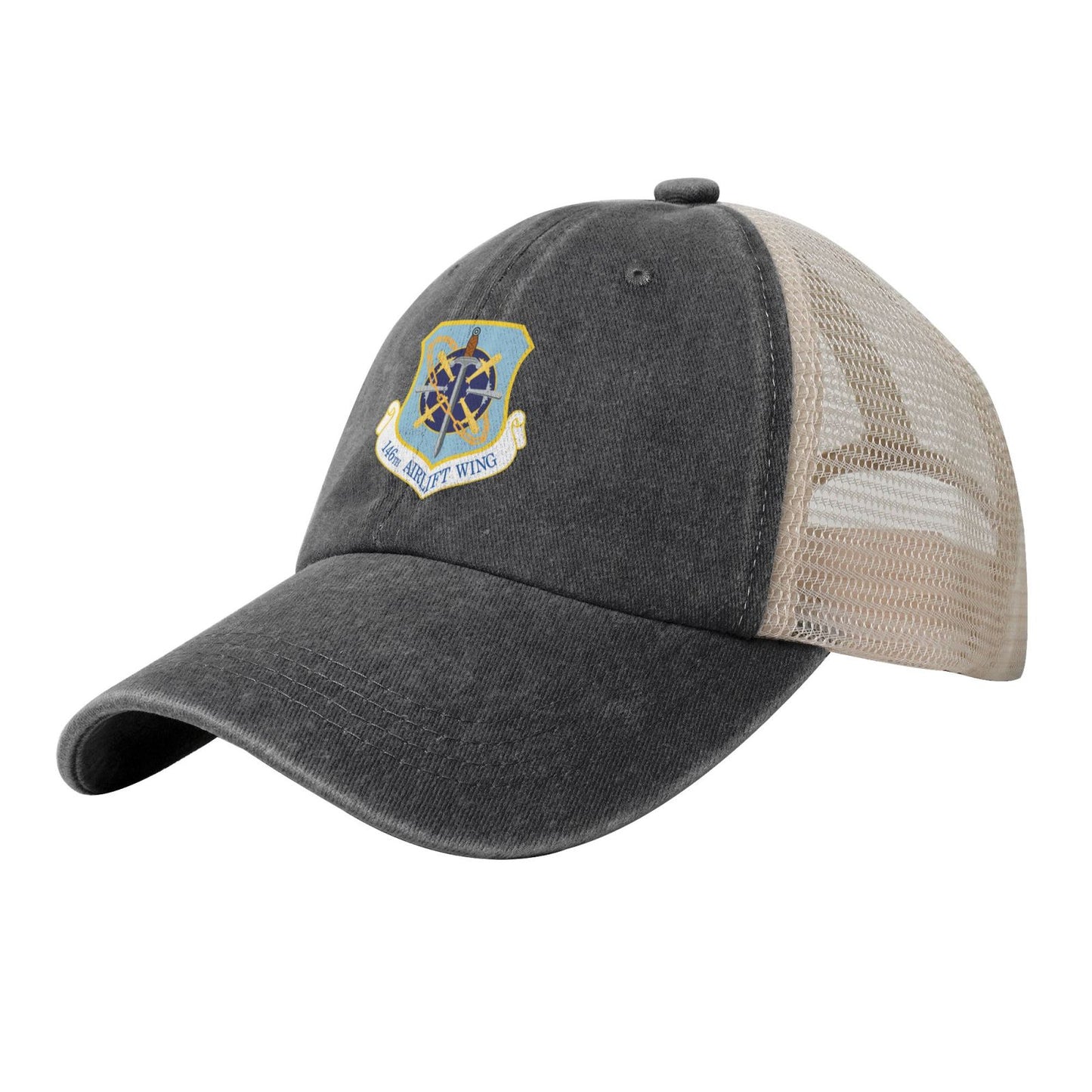 146th Airlift Wing Printed unisex baseball cap adjustable grid baseball cap veteran gift