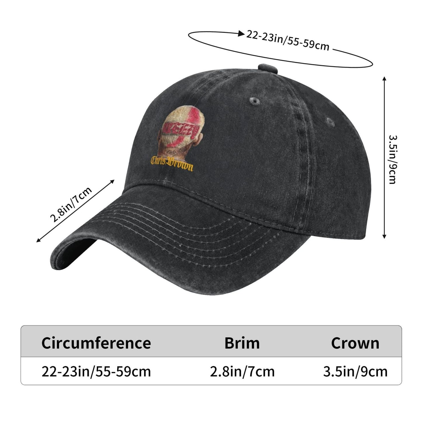 Chris Brown Printing unisex baseball cap adjustable hats veteran gift
