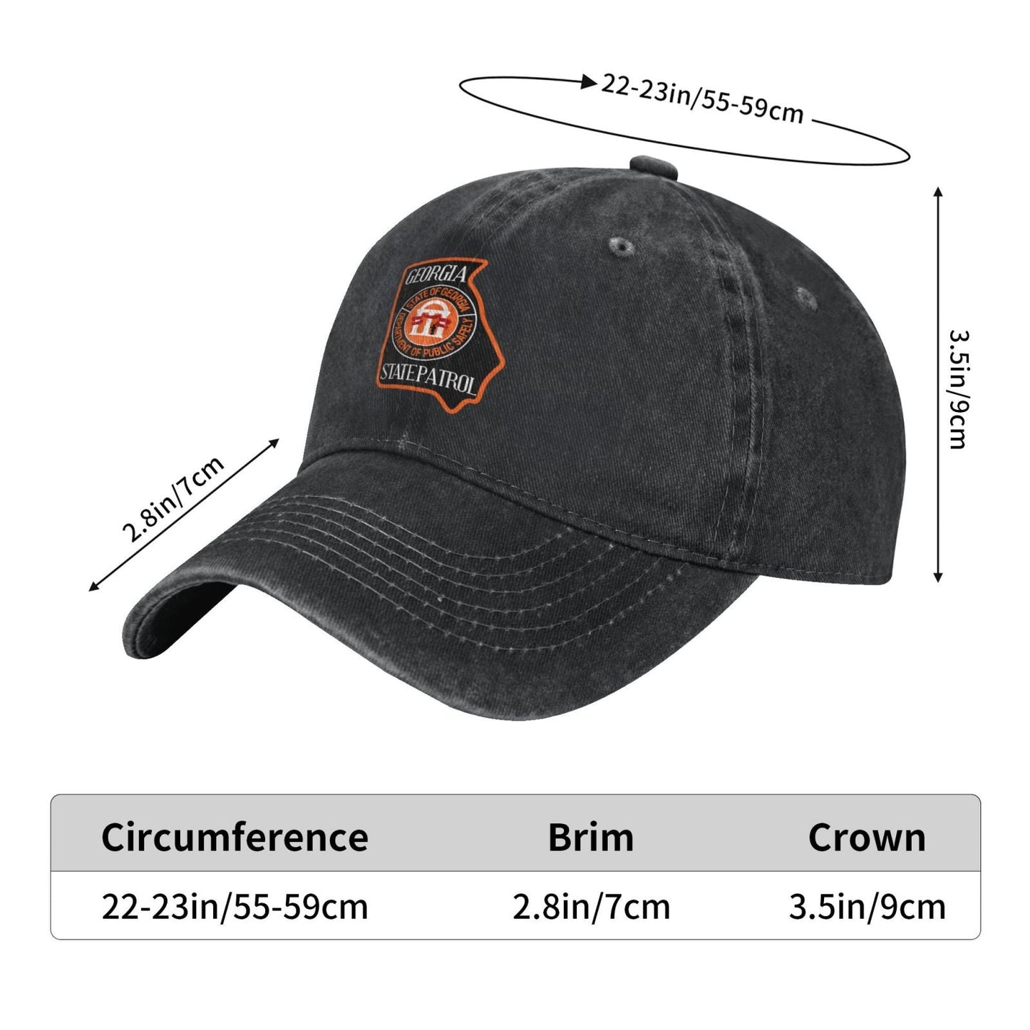 Georgia Highway Patrol State Police Printing unisex baseball cap adjustable hats veteran gift